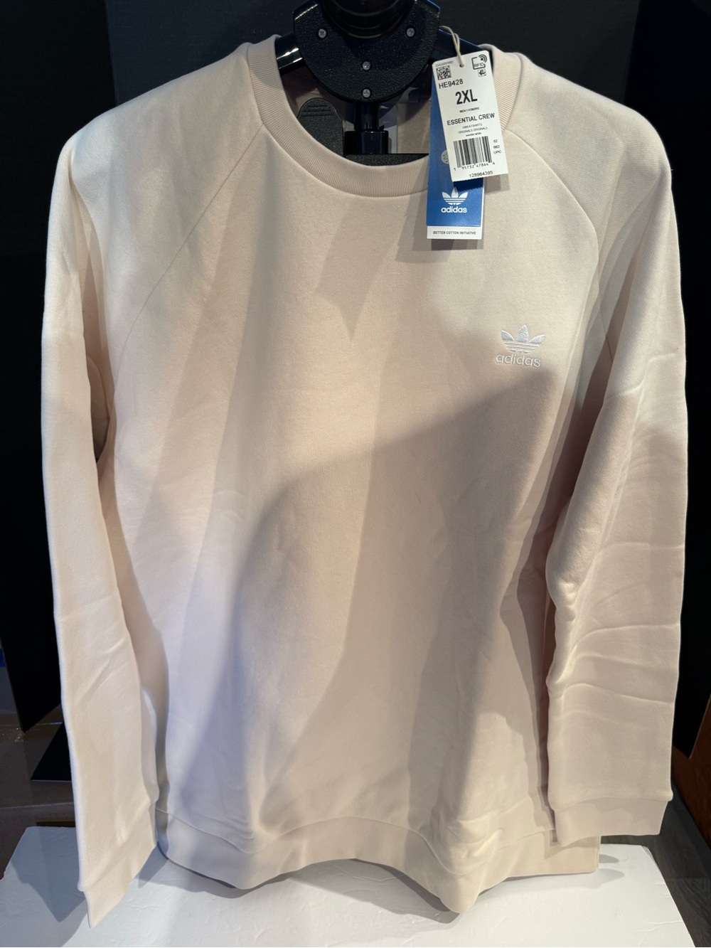 adidas Men’s Beige heavy Crewneck Sweatshirt XXL
